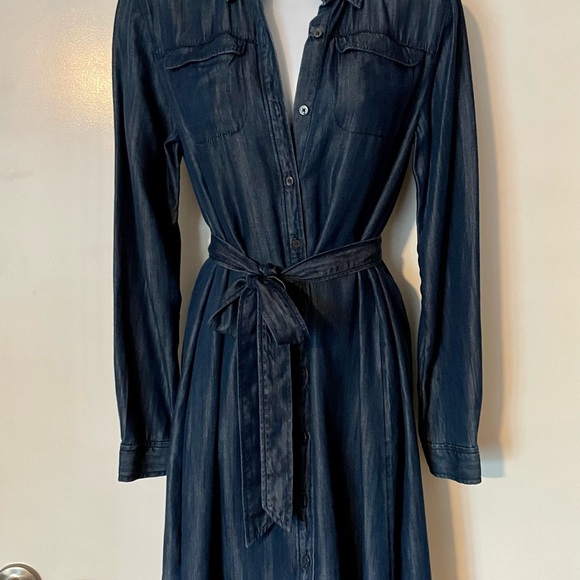 NWT Dark Denim-Blue Shirt Dress - Picture 1 of 6